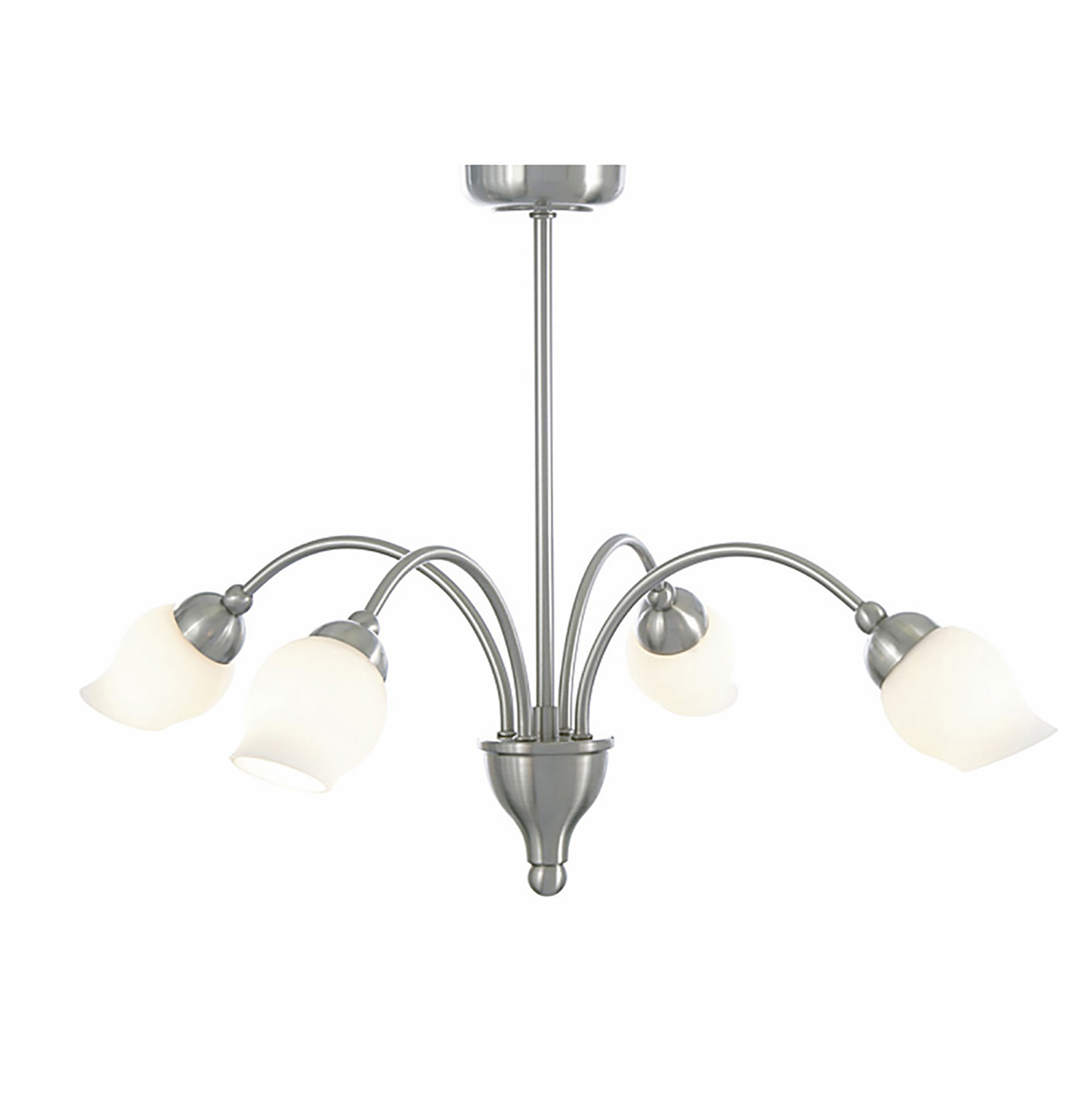 Rimini Satin Chrome Ceiling Lights Diyas Multi Arm Fittings